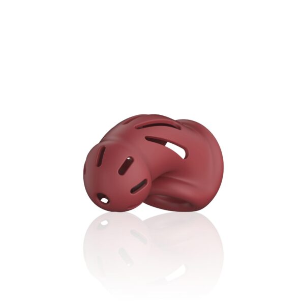 Model 28   Ultra Soft Silicone Chastity Cage   Red - obrazek 3