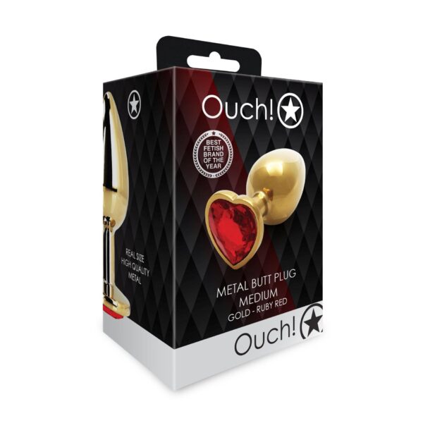 Heart Gem Butt Plug   Medium - obrazek 3