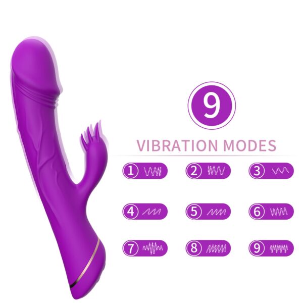 Rubberco Purple, 2* 9 vibration functions - obrazek 3