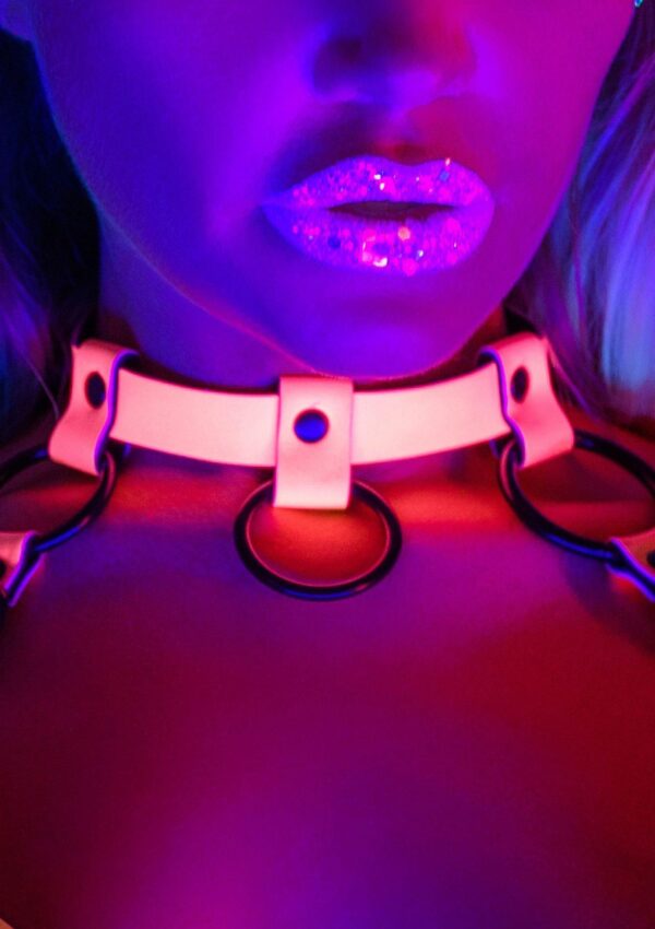 Open Cup Bra Harness Pink - obrazek 3