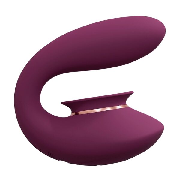 Twitch 3   Rechargeable Vibrator & Suction   Silicone   10 Speed   Burgundy - obrazek 3