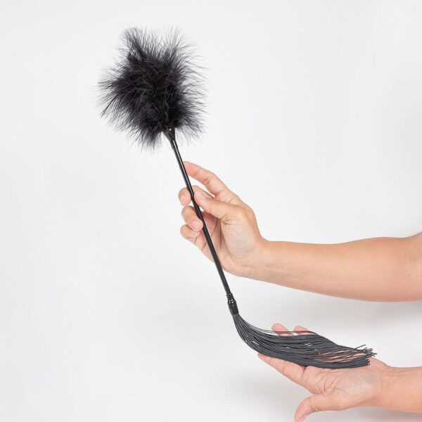 BLACK FEATHER TICKLER & WHIP - obrazek 3