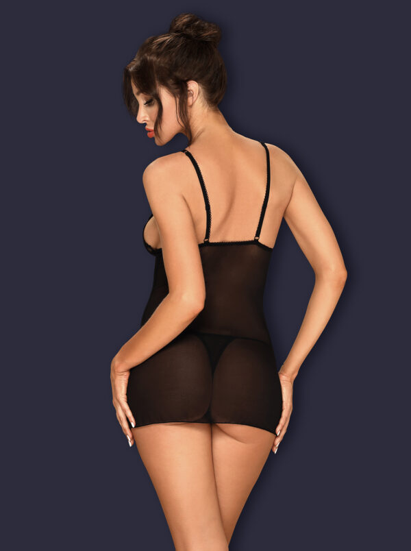 Bielizna Lucita koszulka i stringi czarna L/XL - obrazek 4