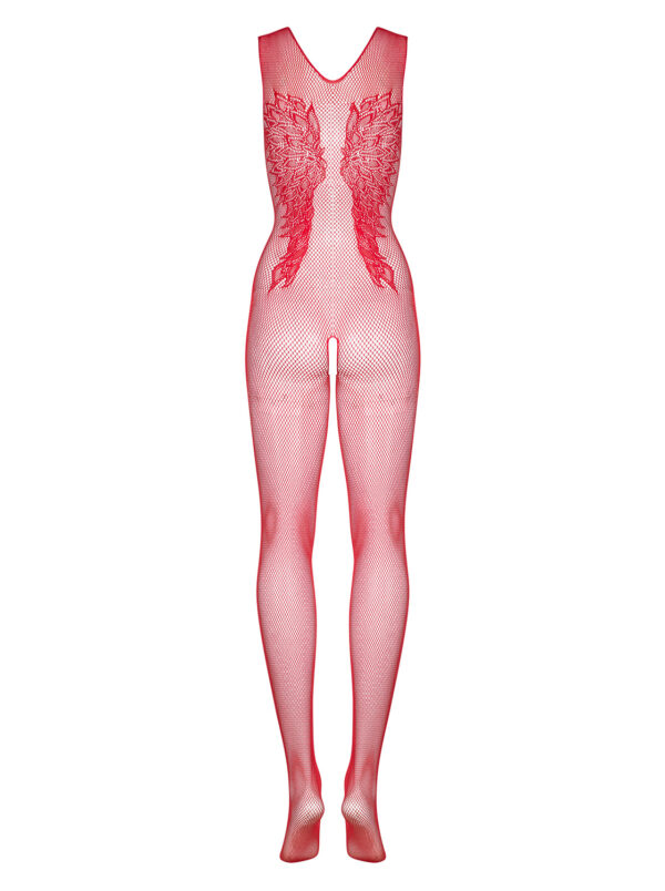 Bielizna Bodystocking N112 czerwone XL/XXL - obrazek 4