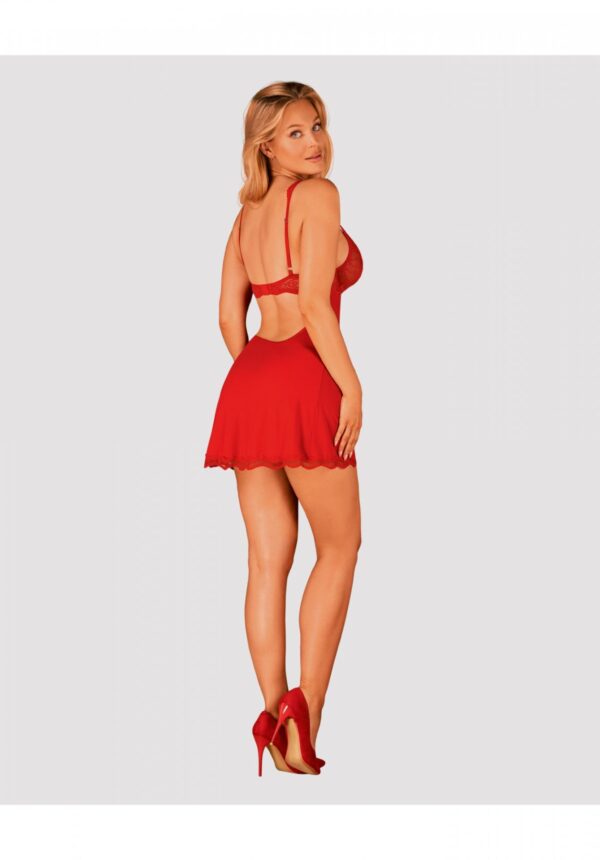 Bielizna Luvae babydoll i stringi czerwona L/XL - obrazek 4