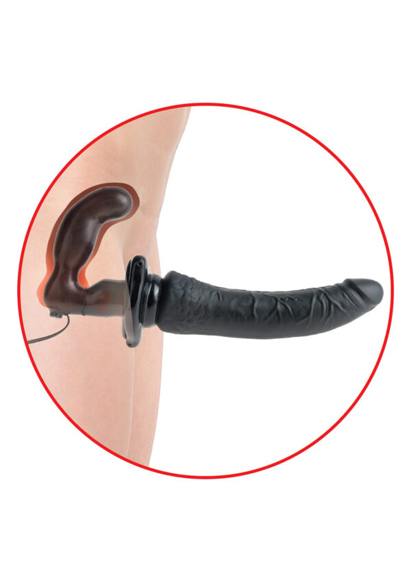 Deluxe Vibrating Strap On Black - obrazek 4