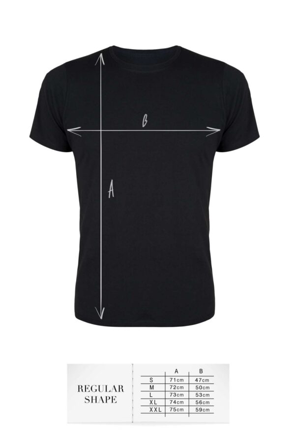 T shirt men black S regular - obrazek 4