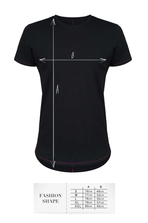 T shirt men black L fashion - obrazek 4