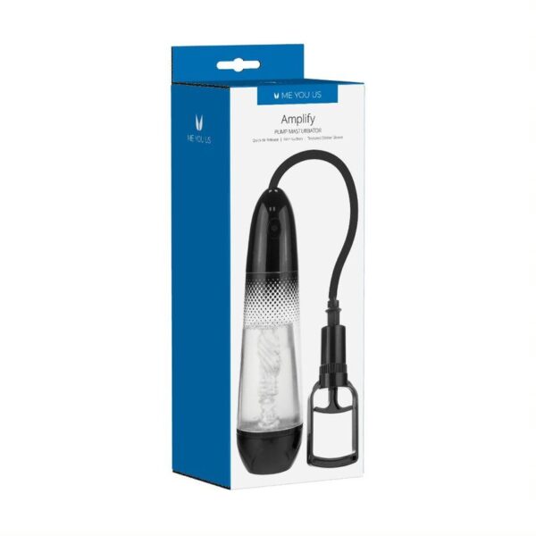 Pompka  Me You Us Amplify Pump Masturbator Clear/Black - obrazek 4