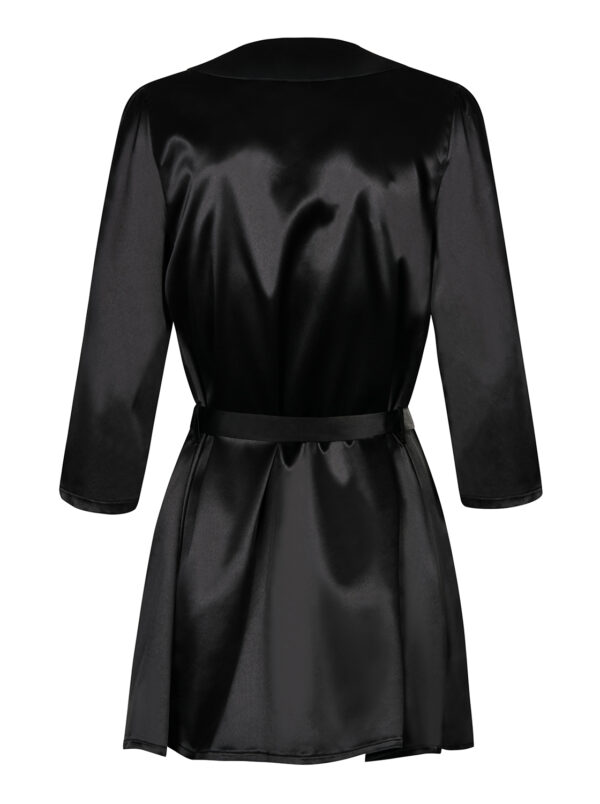 Bielizna Satinia szlafrok czarny S/M - obrazek 4