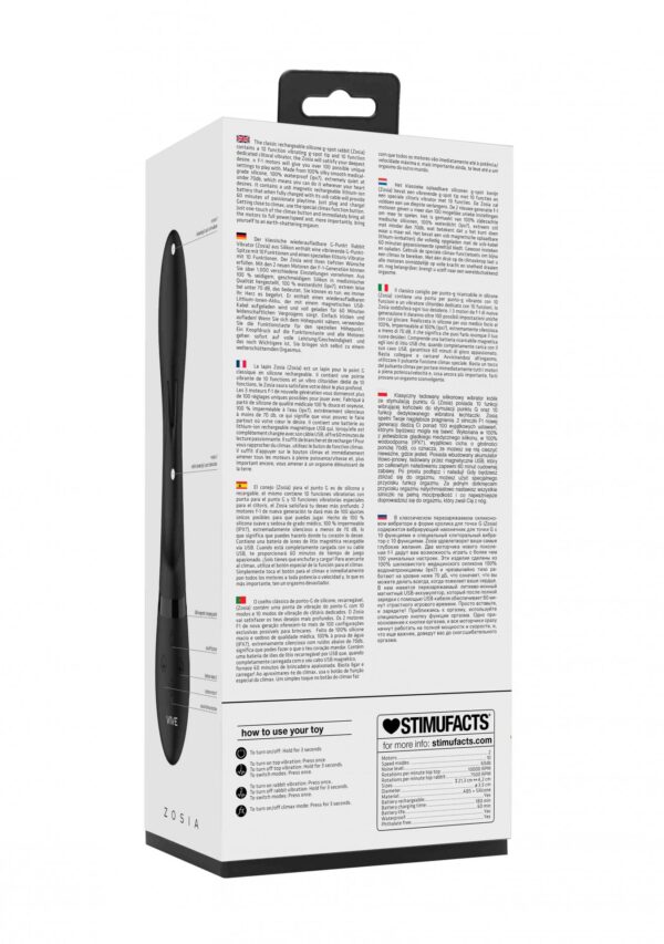 Wibrator Zosia   Classic G Spot Rabbit   Black - obrazek 4