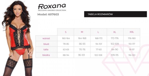 Gorset i stringi 6077 red XXL - obrazek 4