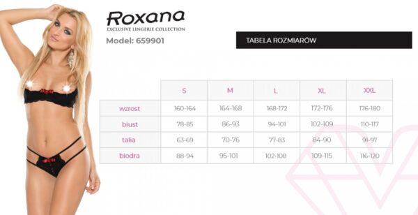 Półbiustonosz i stringi 6599 XL - obrazek 4