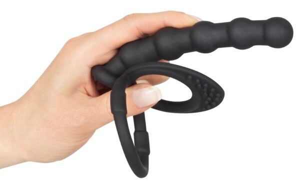 Black Velvets Cock & ball ring - obrazek 4