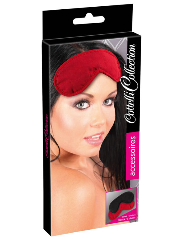 Blindfold Set pack of 2 red/bl - obrazek 4