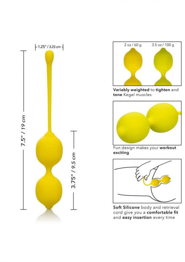 Kegel Training Set Lemon Yellow - obrazek 4
