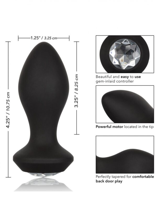 Vibrating Petite Crystal Probe Black - obrazek 4