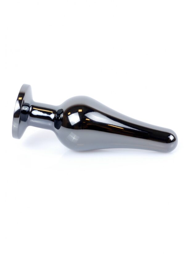 Plug Jewellery Dark Silver BUTT PLUG  Green - obrazek 4