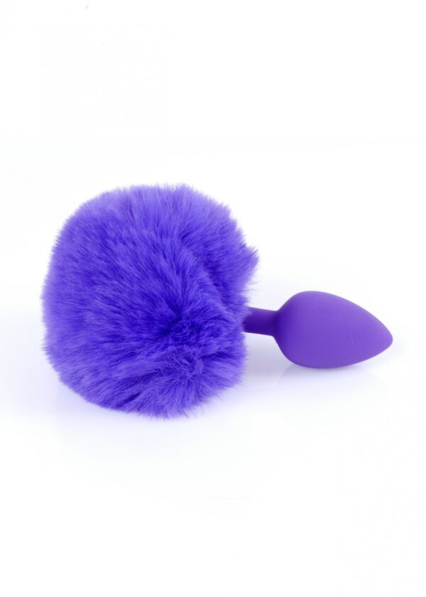 Plug Jewellery Silicon PLUG   Bunny Tail   Purple - obrazek 4