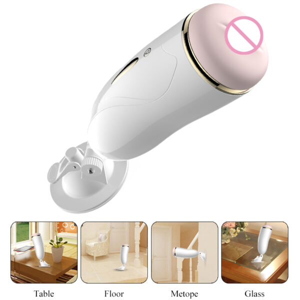 Masturbator Vibrating Masturbation Cup USB 7 + Interactive Function / Talk Mode - obrazek 4