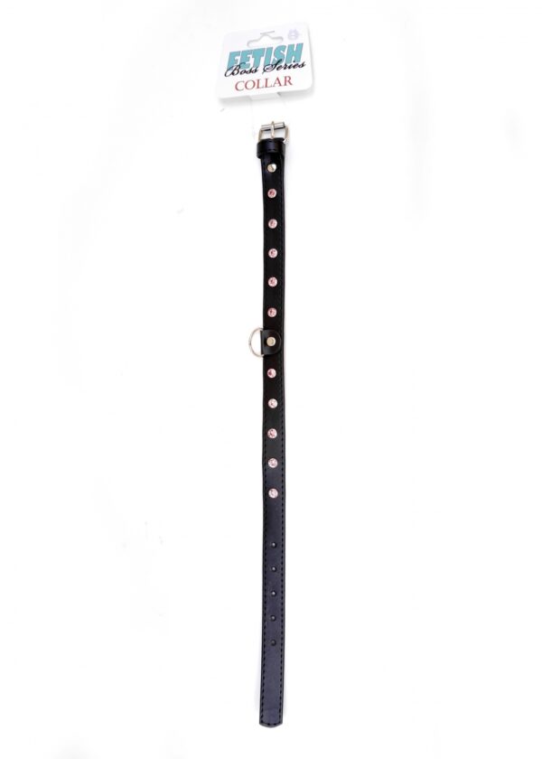 Fetish B   Series Collar   2 cm pink crystal - obrazek 4