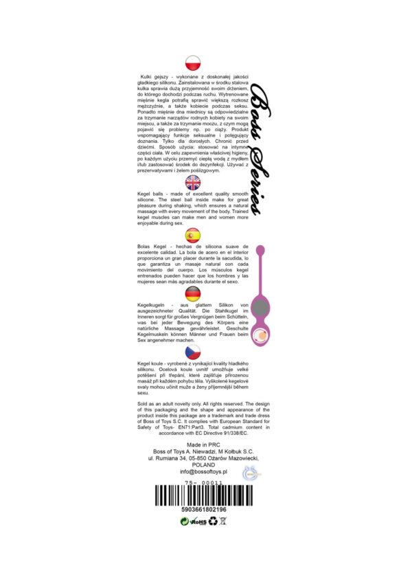 Silicone Kegel Balls 32mm 165g Pink   B   Series - obrazek 4