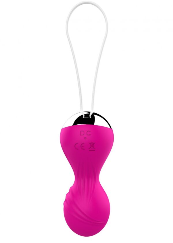 Kulki Vibrating Silicone Kegel Balls USB 10 Function / Remote control  Pink - obrazek 4