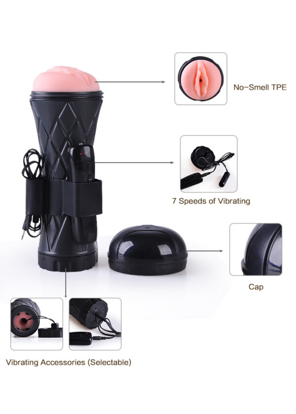 Masturbator Vibrating Vagina cyber skin  Latarka - obrazek 4