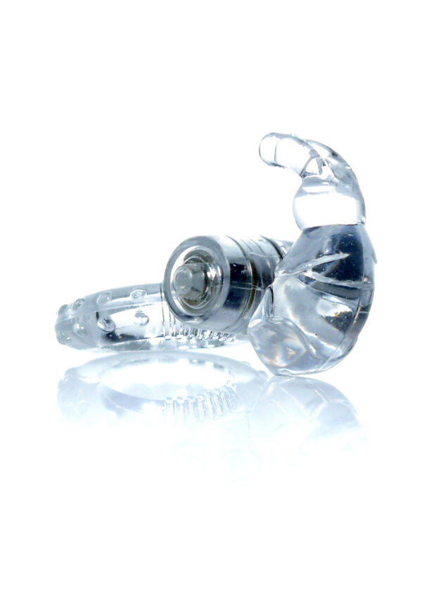 Pierścień Rabbit Vibro CockRing Clear - obrazek 4