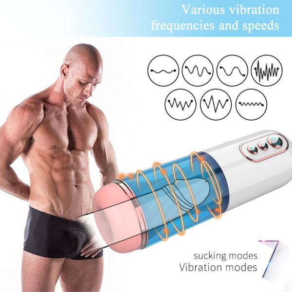 Masturbator Vibration 7, 7 Sucking modes, Hand - obrazek 4