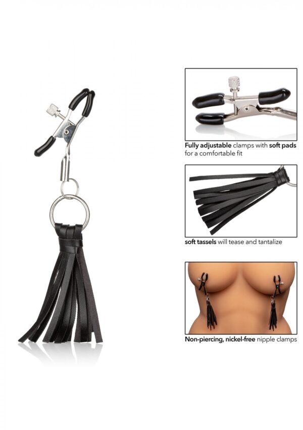 Playful Tassels Nipple Clamps Black - obrazek 4