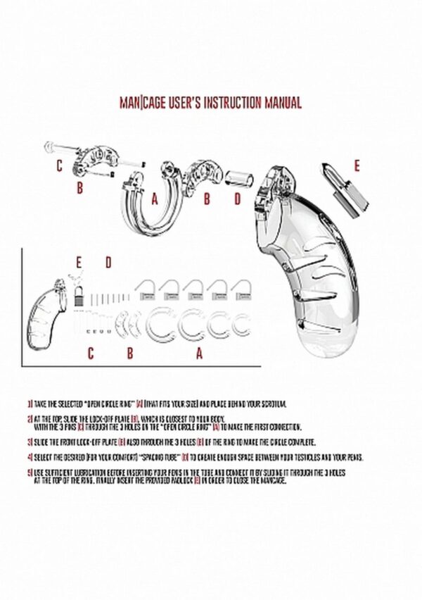 Model 02   Chastity   3.5   Cock Cage   Transparent - obrazek 4
