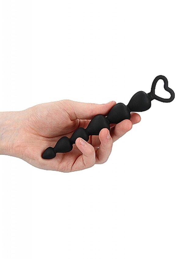 Silicone Anal Beads   Black - obrazek 4
