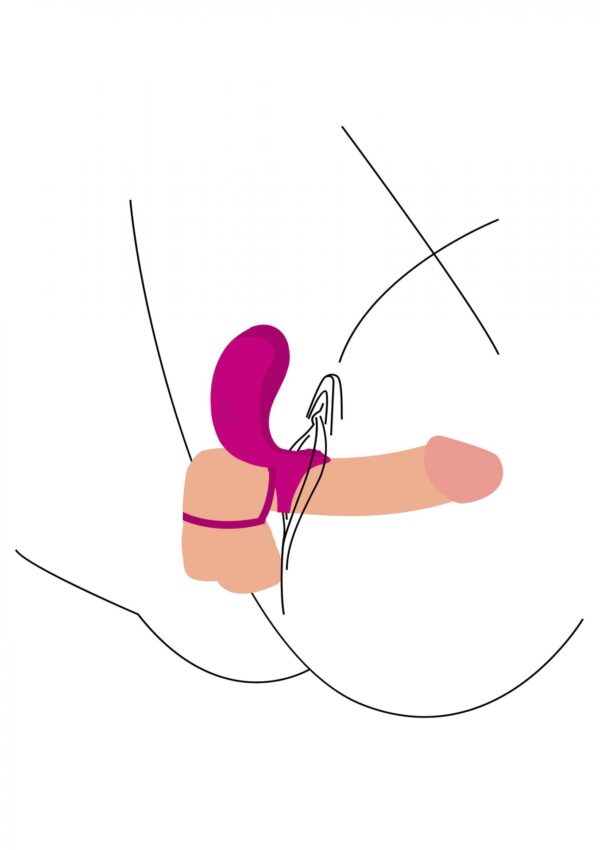 Couples Stimulator Ring Fuchsia - obrazek 4