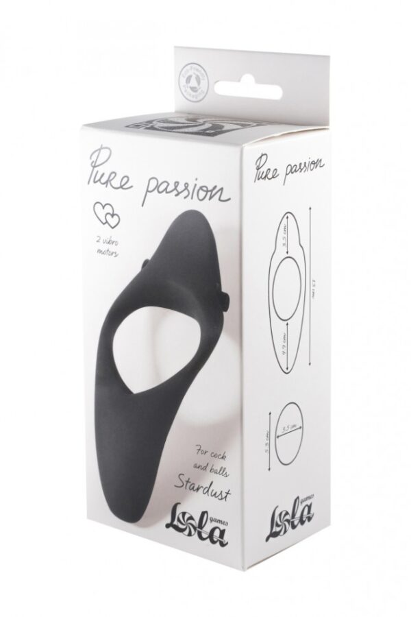 Pierścień Erection Vibroring Pure Passion Stardust Black - obrazek 4