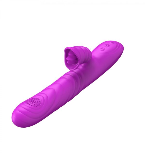 Wibrator Angelia, USB 3 functions of thrusting / 20 vibrations Purple - obrazek 4