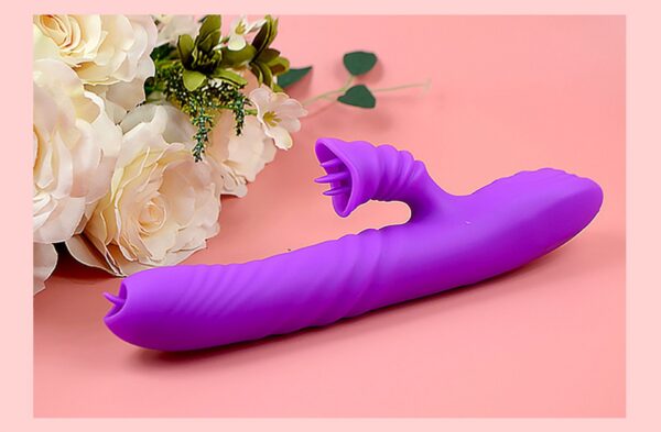 Wibrator Angelia USB 3 functions of thrusting / 20 vibrations Purple - obrazek 4