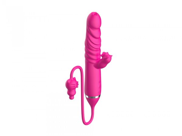 Tongue licking Triple Stimulation Thrusting Vibrator - obrazek 4