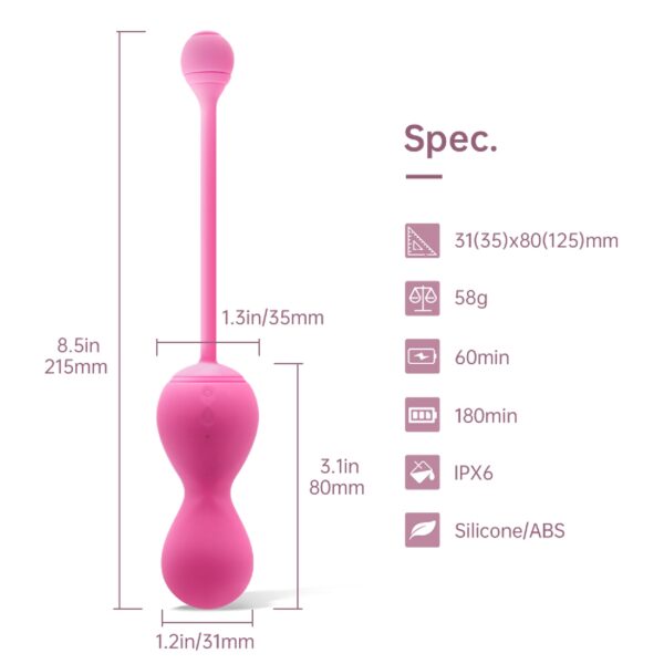 Magic Motion   Smart Kegel Master Balls Pink - obrazek 4