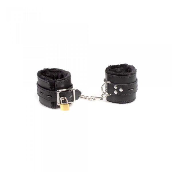 Kajdanki Black Bondage Handcuffs BDSM - obrazek 4