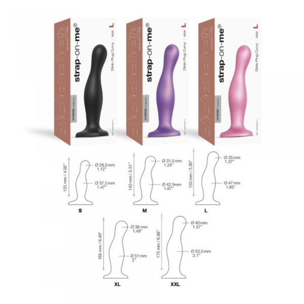 DILDO PLUG CURVY BLACK   XL - obrazek 4
