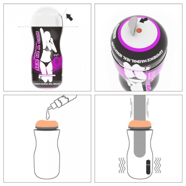 Sex In A Can Vagina Stamina Tunnel   Vibrating - obrazek 4