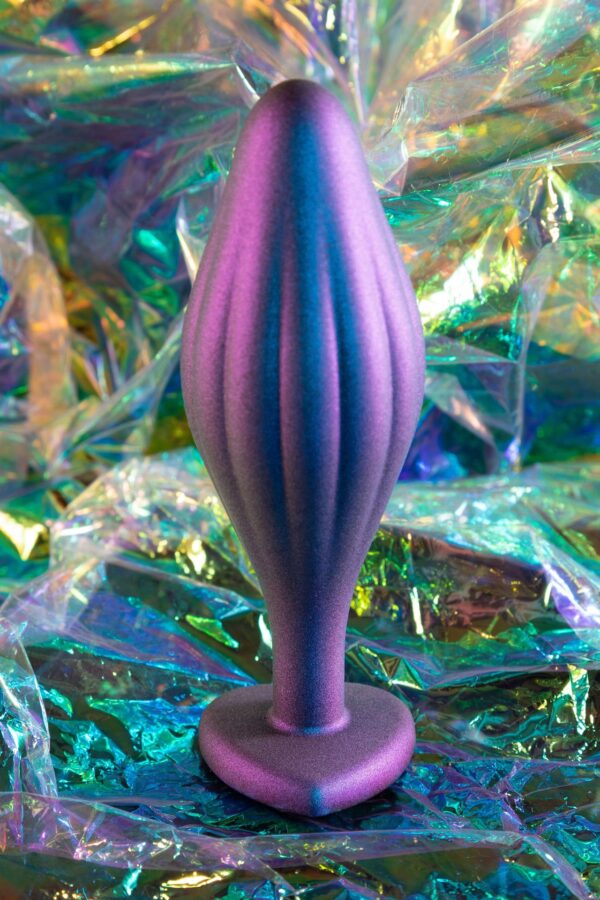 ANAL ADVENTURES MATRIX WAVY BLING PLUG SAPPHIRE - obrazek 4