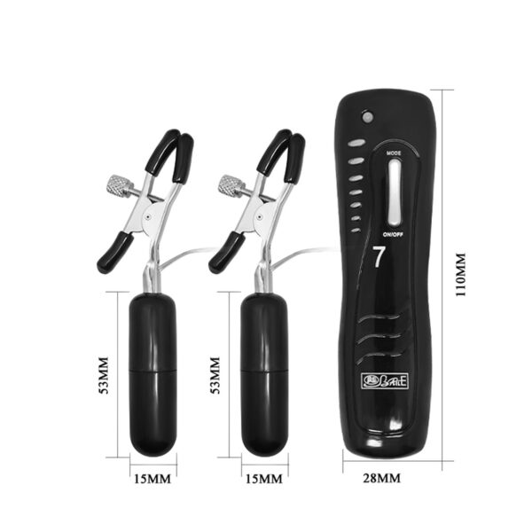 BAILE  Nipple Clamps, 7 vibration functions - obrazek 4