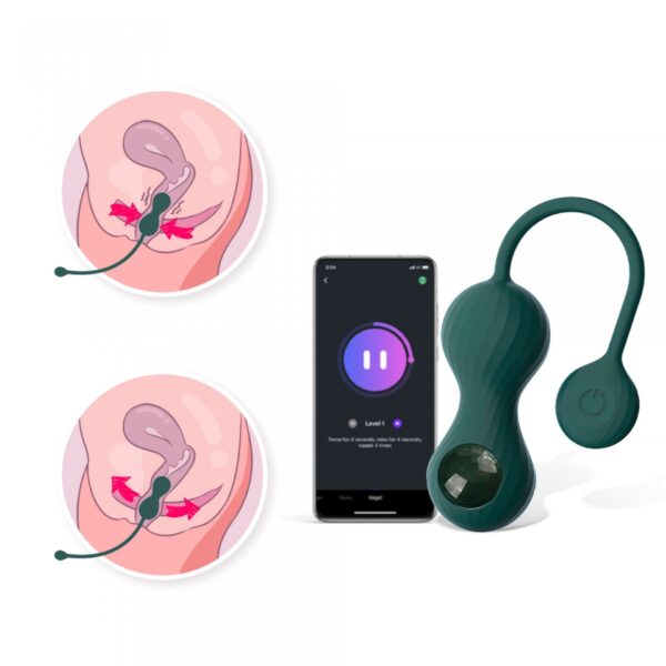 Magic Motion   Crystal Duo Smart Kegel Vibrator with Weight Set - obrazek 4