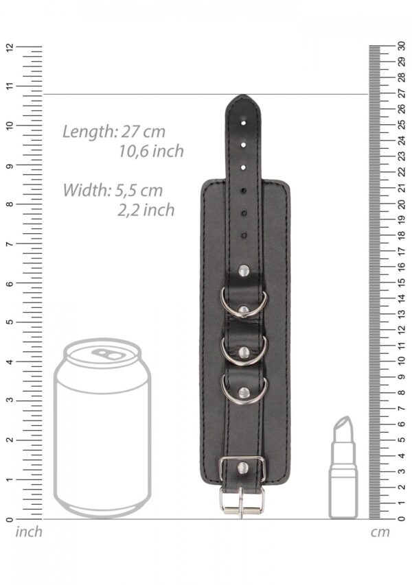Bonded Leather Hand or Ankle Cuffs   With Adjustable Straps - obrazek 4