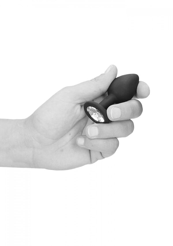 Silicone Butt Plug with Removable Jewel - obrazek 4