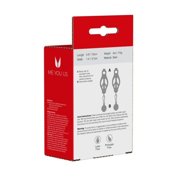 Me You Us Clover Nipple Clamp Silver - obrazek 4
