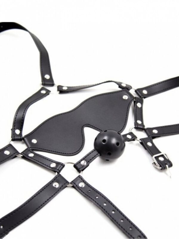 Eye Mask With Ball Gag - obrazek 4