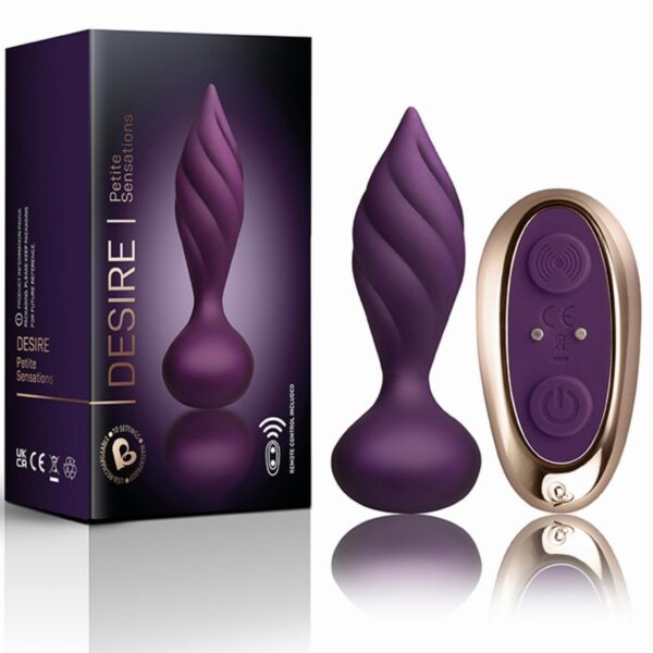 Rocks Off   Petite Sensations Desire Vibrating Anal Plug   Purple - obrazek 4